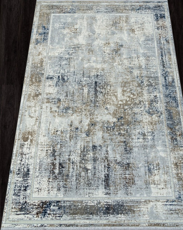 Ковер турецкий 00225A ASADU (Полиэстер, бежевый, серый)