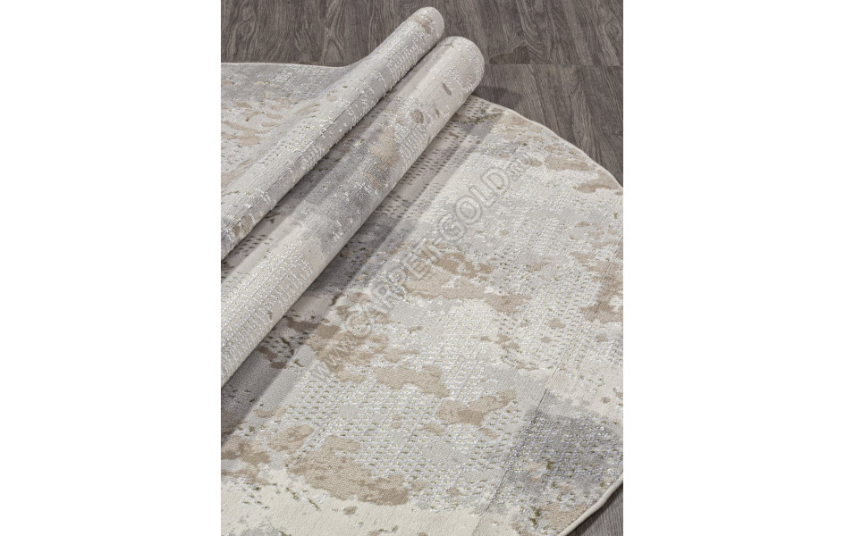 Ковер F171 - CREAM-GREEN - Овал - коллекция LIMAN
